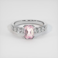 2.15 Ct. Pink Sapphire Ring, 14K White Gold 1
