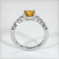 1.39 Ct. Yellowish Orange Sapphire Ring, 14K White Gold 3