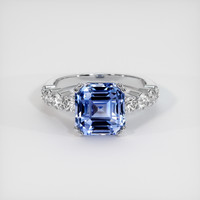 5.69 Ct. Color Change Sapphire Ring, 18K White Gold 1