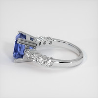 5.69 Ct. Color Change Sapphire Ring, 18K White Gold 4