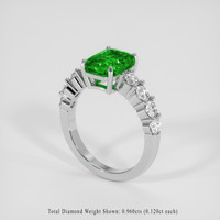 3.03 Ct. Tsavorite Garnet Ring, 18K White Gold 2