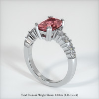 1.96 Ct. Padparadscha Sapphire Ring, 18K White Gold 2