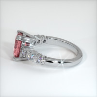 1.96 Ct. Padparadscha Sapphire Ring, 18K White Gold 4