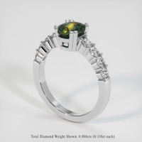 2.55 Ct. Bi Color Sapphire Ring, 18K White Gold 2