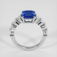 3.64 Ct. Blue Sapphire Ring, 18K White Gold 3