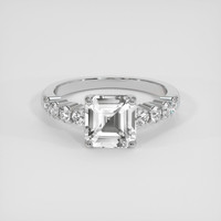 2.62 Ct. White Sapphire Ring, 18K White Gold 1
