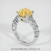5.08 Ct. Sapphire Ring, 18K White Gold 2