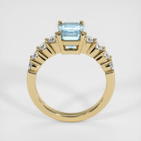 1.61 Ct. Blue Aquamarine Ring, 10K Yellow Gold 3