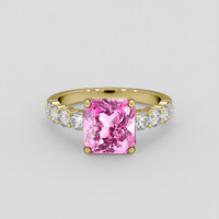 3.58 Ct. Pink Spinel Ring, 14K Yellow Gold 1