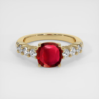 2.03 Ct. Ruby Ring, 14K Yellow Gold 1