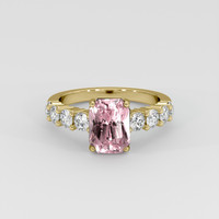 3.19 Ct. Pink Sapphire Ring, 14K Yellow Gold 1