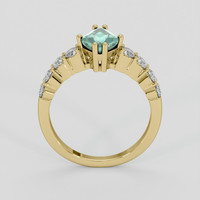 1.36 Ct. Bluish Green Sapphire Ring, 14K Yellow Gold 3