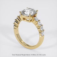 3.99 Ct. White Sapphire Ring, 14K Yellow Gold 2