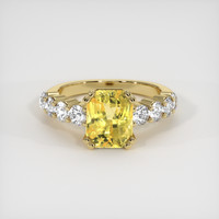 3.05 Ct. Yellow Sapphire Ring, 14K Yellow Gold 1