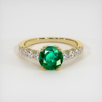 1.17 Ct. Emerald Ring, 18K Yellow Gold 1