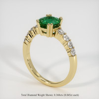 1.17 Ct. Emerald Ring, 18K Yellow Gold 2