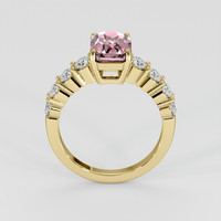 3.19 Ct. Pink Sapphire Ring, 18K Yellow Gold 3