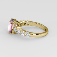 3.19 Ct. Pink Sapphire Ring, 18K Yellow Gold 4