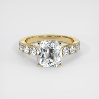 3.99 Ct. White Sapphire Ring, 18K Yellow Gold 1