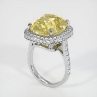 11.50 Ct. Yellow Sapphire Ring, Platinum 950 2