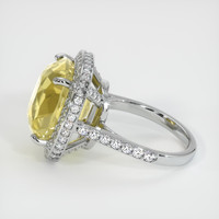 11.50 Ct. Yellow Sapphire Ring, Platinum 950 4
