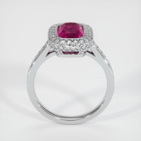 2.46 Ct. Purplish Pink Sapphire Ring, 14K White Gold 3