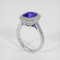 3.05 Ct. Color Change Sapphire Ring, 14K White Gold 2