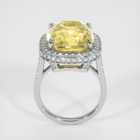 11.50 Ct. Yellow Sapphire Ring, 14K White Gold 3