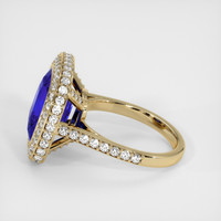 7.64 Ct. Blue Sapphire Ring, 18K Yellow Gold 4