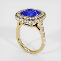 7.60 Ct. Blue Sapphire Ring, 18K Yellow Gold 2