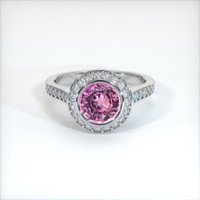 2.15 Ct. Pink Sapphire Ring, Platinum 950 1