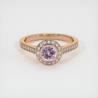 0.86 Ct. Pink Sapphire Ring, 14K Rose Gold 1