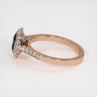 0.89 Ct. Greenish Blue Sapphire Ring, 14K Rose Gold 4