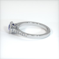 0.44 Ct. Blue Sapphire Ring, 14K White Gold 4