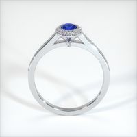 0.77 Ct. Blue Sapphire Ring, 14K White Gold 3