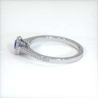 0.77 Ct. Blue Sapphire Ring, 14K White Gold 4
