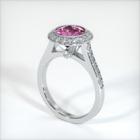2.15 Ct. Pink Sapphire Ring, 14K White Gold 2