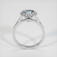 1.25 Ct. Bluish Green Sapphire Ring, 14K White Gold 3