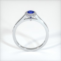 0.77 Ct. Blue Sapphire Ring, 18K White Gold 3