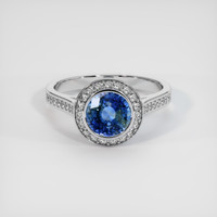 3.23 Ct. Bi Color Sapphire Ring, 18K White Gold 1