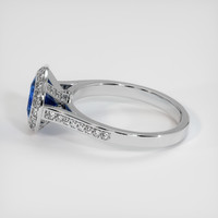 3.23 Ct. Bi Color Sapphire Ring, 18K White Gold 4