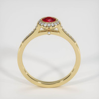 0.34 Ct. Ruby Ring, 14K Yellow Gold 3