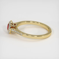 0.34 Ct. Ruby Ring, 14K Yellow Gold 4
