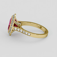 4.26 Ct. Pinkish Red Ruby Ring, 18K Yellow Gold 4