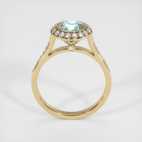 2.09 Ct. Greenish Blue Sapphire Ring, 18K Yellow Gold 3