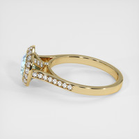 2.09 Ct. Greenish Blue Sapphire Ring, 18K Yellow Gold 4