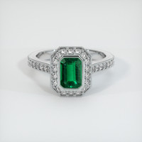 1.33 Ct. Emerald Ring, Platinum 950 1