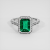 2.45 Ct. Emerald Ring, Platinum 950 1