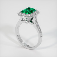 2.98 Ct. Emerald Ring, Platinum 950 2