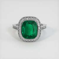 4.69 Ct. Emerald Ring, Platinum 950 1